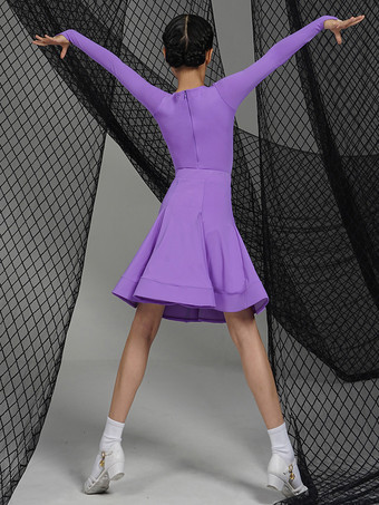 ラテンダンスドレス グリーン 女の子用 ポリエステルドレス セクシーなラテンダンサー ダンスコスチューム