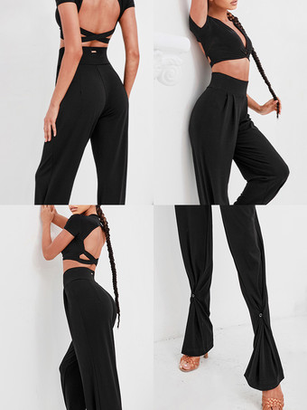 ラテンダンスドレス 黒人女性用 セクシーなポリエステルパンツ ダンスコスチューム