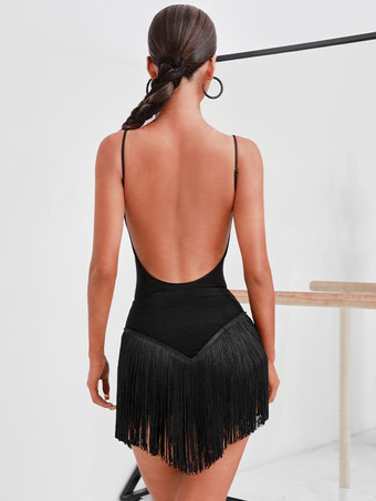 ラテンダンスコスチューム ブラック レディース ポリエステルスカート セクシー ラテンダンサー ダンスウェア