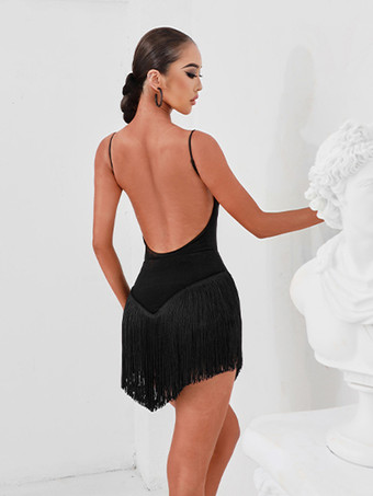 ラテンダンスコスチューム ブラック レディース ポリエステルスカート セクシー ラテンダンサー ダンスウェア