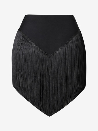 ブラック ラテンダンスコスチューム ブラック レディース ポリエステルスカート セクシー ラテンダンサー ダンスウェア