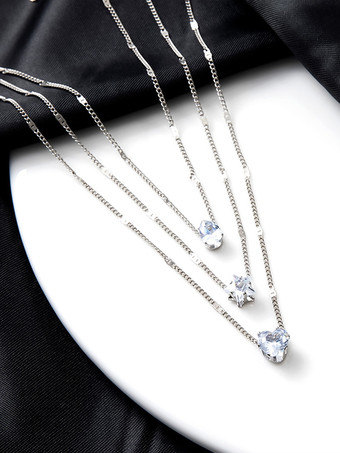 ネックレス ウォータードロップ ハート スター スタイリッシュネックレス