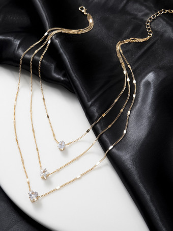 ネックレス ウォータードロップ ハート スター スタイリッシュネックレス