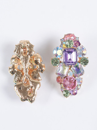 イヤリング ステートメント ラインストーン スタイリッシュ シック イヤリング