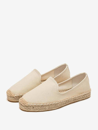 Aprikose  Weiße Slipper für Damen mit runder Zehenpartie zum Reinschlüpfen Freizeitschuhe