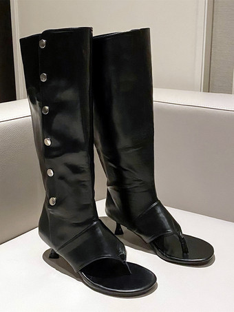 レディース リベット スティレットヒール グラディエーターサンダル サマーブーツ PUレザー