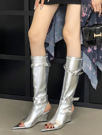 レディース バックル ウェッジヒール グラディエーターサンダル サマーブーツ PUレザー