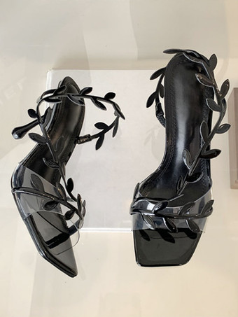 Tacchi alti da donna opere d'arte scarpe vintage décolleté con tacco a spillo in pelle PU