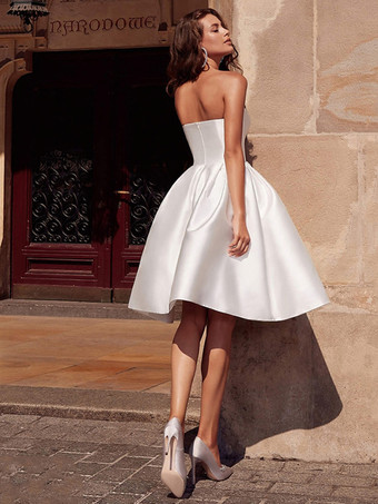 カクテルドレス付き エレガントなショート ショート スウィートハートネック サテン生地