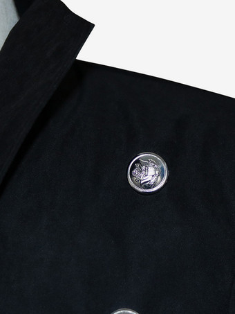 レッド ヴィンテージ トップ レトロ 長袖 ポリエステル ポリエステル ファイバー オーバーコート レトロ コスチューム 男性用 バーガンディ