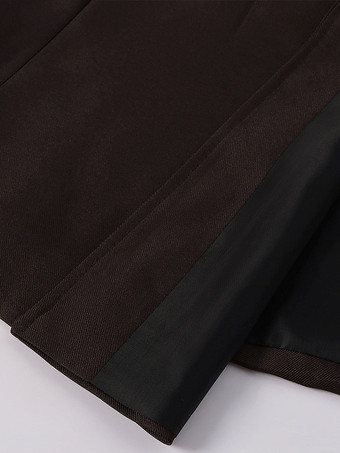 レッド ヴィンテージ トップ レトロ 長袖 ポリエステル ポリエステル ファイバー オーバーコート レトロ コスチューム 男性用 バーガンディ