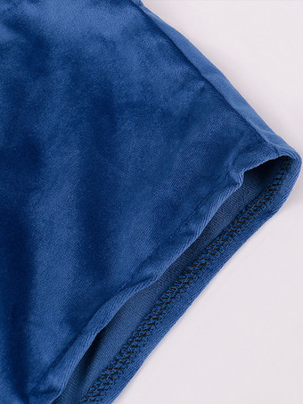 男性用ブルー ヴィンテージトップ レトロ ポリエステル ノースリーブ レトロコスチューム