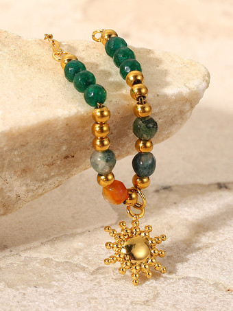 ネックレス カラフルなビーズ サンシック トレンドネックレス