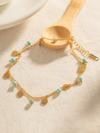 アンクレット シェル シアン ビーズ シック ビーチ ビキニ ドレス アンクレット