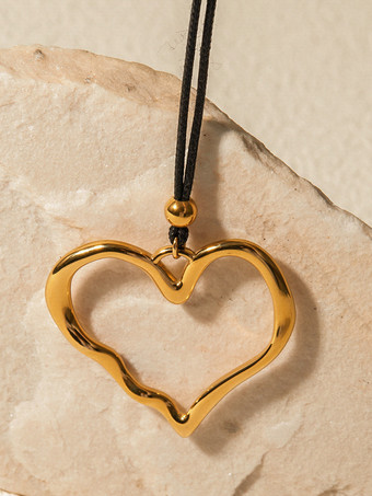 ネックレス カーブハート シンプル シック レディース ペンダント