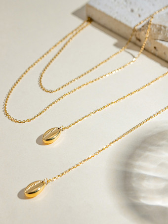 ネックレス タカラガイ シンプル シック 女性 ペンダント