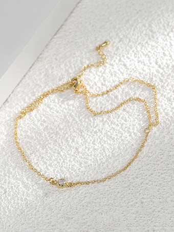 ブレスレット シングルラインストーン シンプル クラシック シック ブレスレット