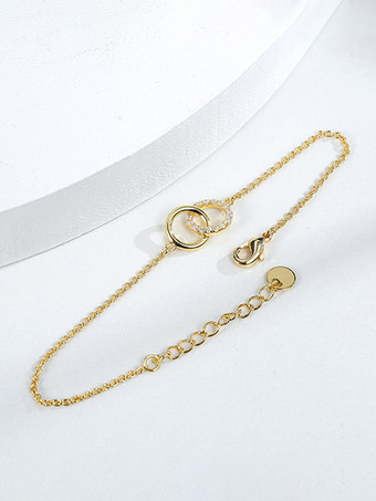 ブレスレット ラインストーン サークル コントラスト クラシック ビーズレット