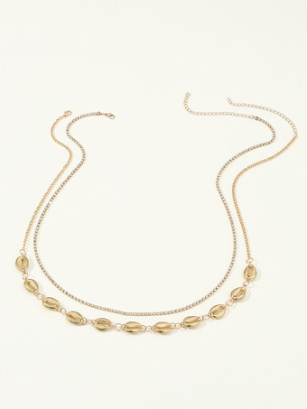 ボディチェーン カウリーシェル ラインストーン クラシック デリケート ウエストチェーン