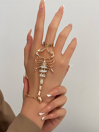 ブレスレット ムカデ ラインストーン ゴシック ブレスレット ゴールド