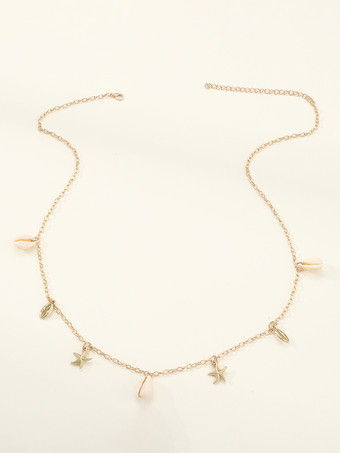 ボディチェーン ヒトデ タカラガイ ペンダント エレガントなウエストチェーン