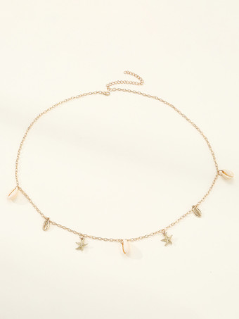 ボディチェーン ヒトデ タカラガイ ペンダント エレガントなウエストチェーン