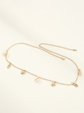 ボディチェーン ヒトデ タカラガイ ペンダント エレガントなウエストチェーン