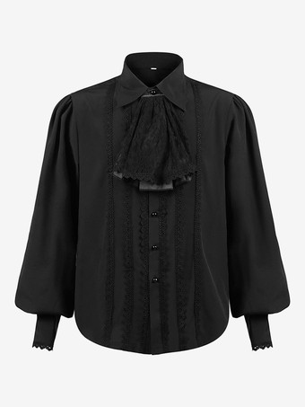 ブラック ヴィンテージ セット レトロ 長袖 ポリエステル ポリエステル繊維 パンツ レトロ コスチューム 男性用