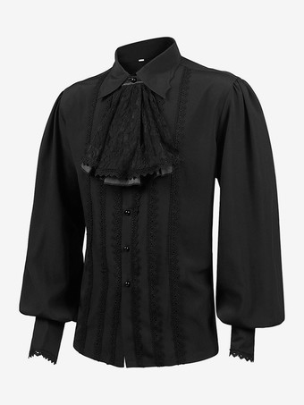 ブラック ヴィンテージ セット レトロ 長袖 ポリエステル ポリエステル繊維 パンツ レトロ コスチューム 男性用