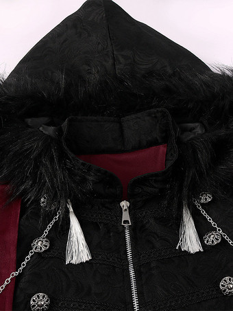 男性用レッド ヴィンテージ レトロ ポリエステル レトロコスチューム バーガンディ