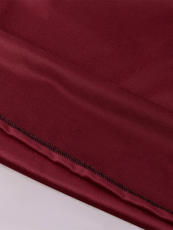 男性用レッド ヴィンテージ レトロ ポリエステル レトロコスチューム バーガンディ