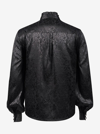 ブラック ヴィンテージ セット レトロ 長袖 ポリエステル ポリエステル繊維 パンツ レトロ コスチューム 男性用