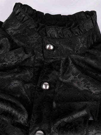 ブラック ヴィンテージ セット レトロ 長袖 ポリエステル ポリエステル繊維 パンツ レトロ コスチューム 男性用