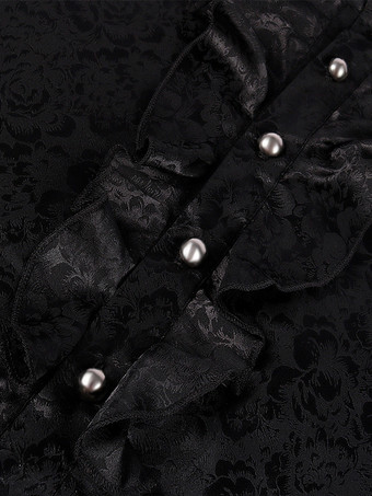 ブラック ヴィンテージ セット レトロ 長袖 ポリエステル ポリエステル繊維 パンツ レトロ コスチューム 男性用