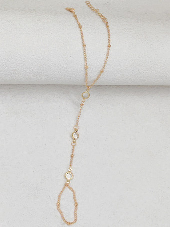 ブレスレット ラインストーン 小さなビーズのディテール シックでトレンドのブレスレット