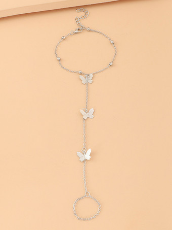 アンクレット バタフライ シンプル テイル ロマンティック アンクル ブレスレット