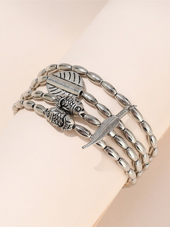 アンクレット フェザーペンダント メッキ ボヘミアン風 アンクルブレスレット