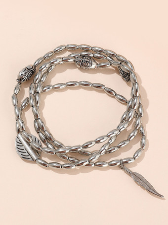 アンクレット フェザーペンダント メッキ ボヘミアン風 アンクルブレスレット