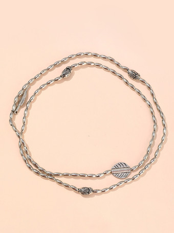 アンクレット フェザーペンダント メッキ ボヘミアン風 アンクルブレスレット