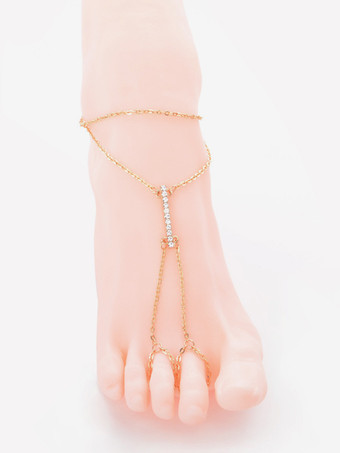 アンクレット ラインストーン チェーン ビキニ ビーチ 夏 アンクルチェーン