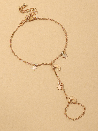 ブレスレット 金箔 月 星 宇宙 要素 シック トレンド ビーズレット