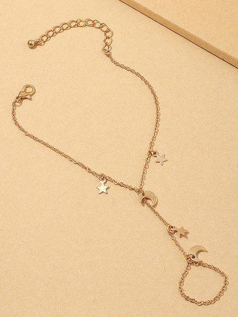 ブレスレット 金箔 月 星 宇宙 要素 シック トレンド ビーズレット