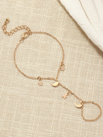 ブレスレット 金箔 月 星 宇宙 要素 シック トレンド ビーズレット