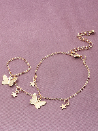 ブレスレット バタフライ スター クラシック ロマンチック テイル ブレスレット