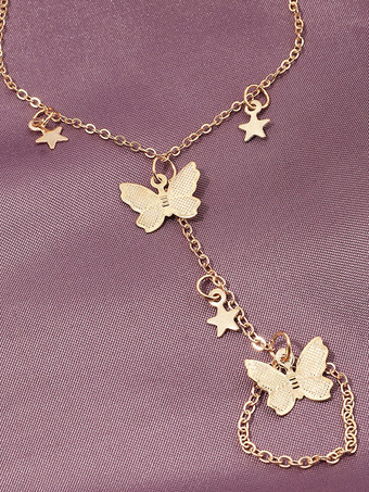ブレスレット バタフライ スター クラシック ロマンチック テイル ブレスレット