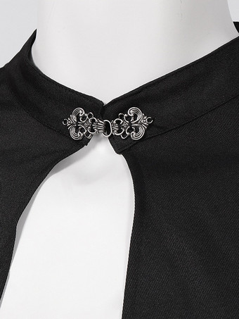 男性用ブラック ヴィンテージ ウエスタン ポリエステル ノースリーブ レトロ コスチューム