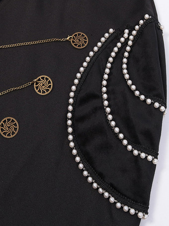 男性用ブラック ヴィンテージ ウエスタン ポリエステル ノースリーブ レトロ コスチューム