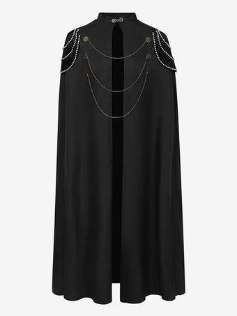 男性用ブラック ヴィンテージ ウエスタン ポリエステル ノースリーブ レトロ コスチューム