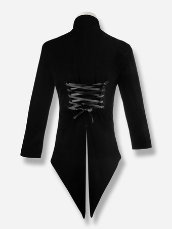 黒 ヴィンテージ トップス パンク 長袖 ベロア ベロア服 男性用 レトロ コスチューム