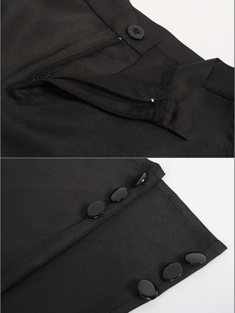 Set vintage nero Pantaloni vintage in lycra spandex a maniche lunghe Costumi retrò per uomo